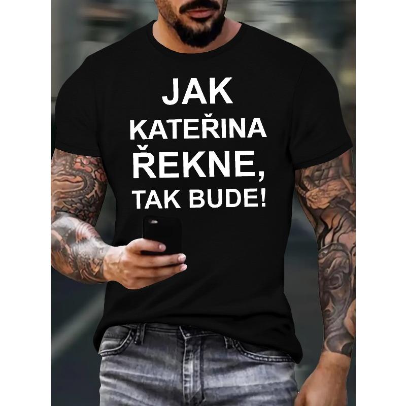 

European sizes Cool Czech Men S Short Sleeve Geometric-pattern Summer Tee Casual Regular Fit 4XL чорний