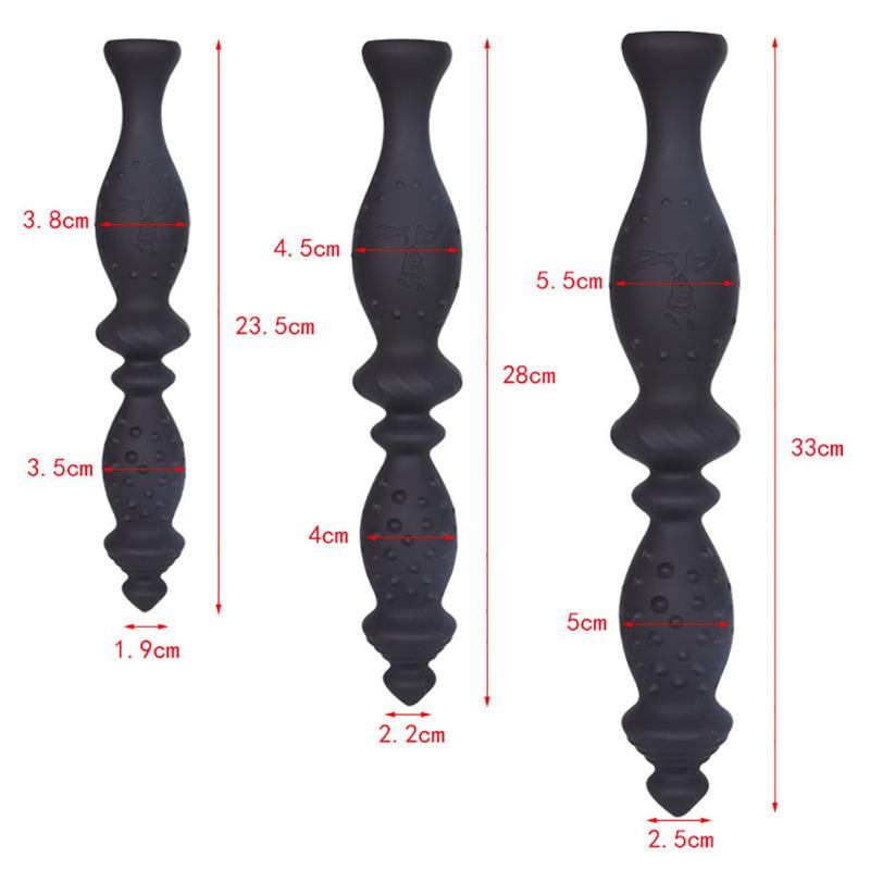 18+ Anal Plug with Tail Long Butt Plug Soft Liquid Silicone Huge Anal Plug Cosplay Sex Toys For Couple Adult Games Buttplug