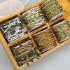 Eco-Friendly Wax Cord & Fabric Green Leaf Design Twine - 66ft Length for DIY Crafts, Gardening Decor, Artistic Projects, Home, Wedding Party Decorate