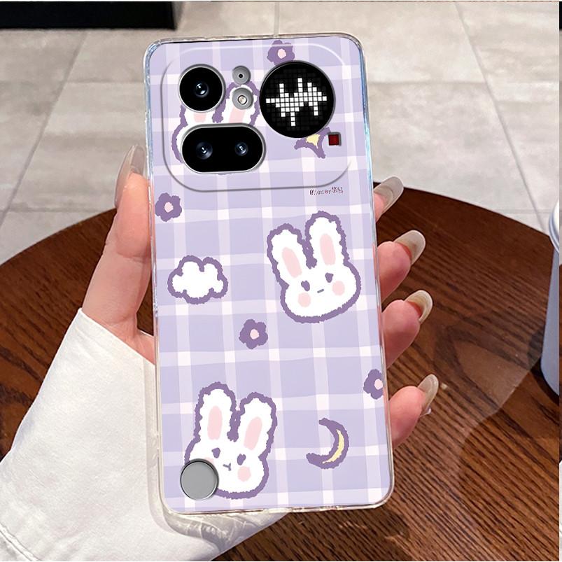 Für Nothing Phone 4a Pro Hülle Klar Luxus Niedlich Liebes Hase Lustig TPU Weiches Silikon Rückseite Für Nothing Phone4A Pro Gehäuse