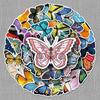 58 Colorful Cartoon Butterfly Stickers for Suitcases, Scooters, Cars, Bikes, and Laptops