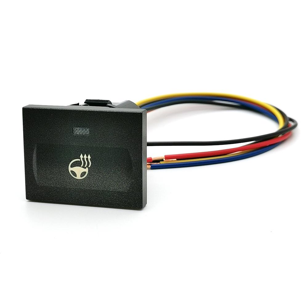 1PC Black Car LED Radar Front Rear Fog Light Power On Off Switch Button With Connect wire for Ford Focus 2 Mk2 2009 2010 2011