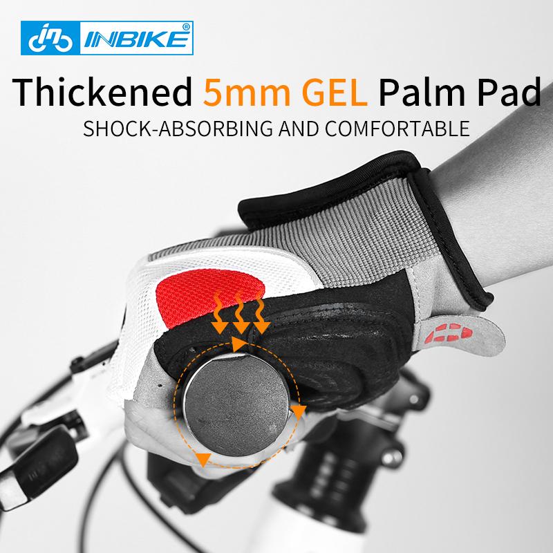 INBIKE Fahrradhandschuhe Halbfinger Bike Rennradhandschuhe Stoßdämpfend Atmungsaktiv GEL MTB Bergsport Fahrradhandschuhe Herren zum Radfahren