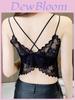 Damen Spitze Rückenfrei Überkreuz Camisole Mit Gepolstertem Halt Für Frühjahrsmode