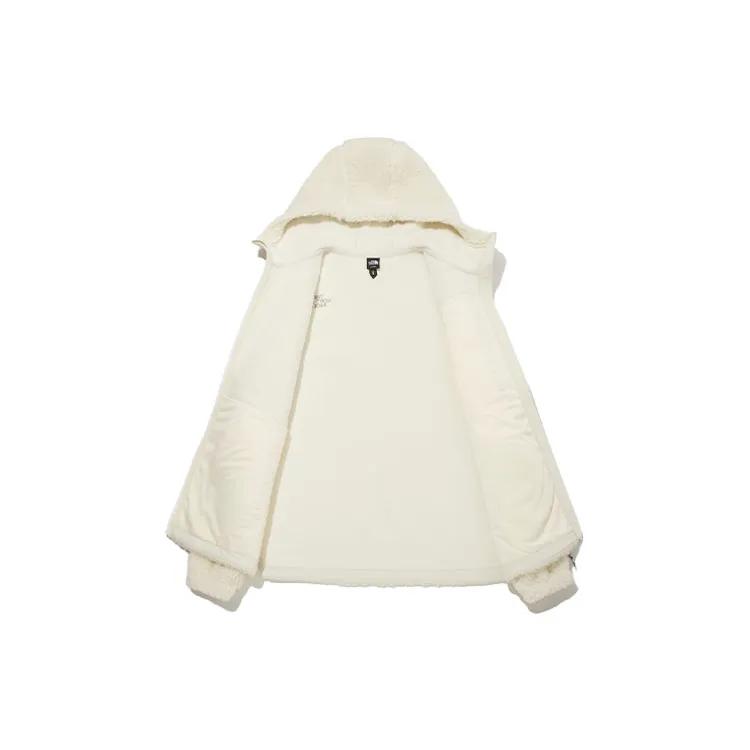 THE NORTH FACE Fleece Hoodie Jacket White (Unisex) Jackets NJ4FM57A
