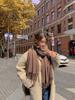Scarf Women's Autumn and Winter Warm Thickened Cashmere Scarf Versatile Fringed Shawl Korean Version Solid Color Scarf