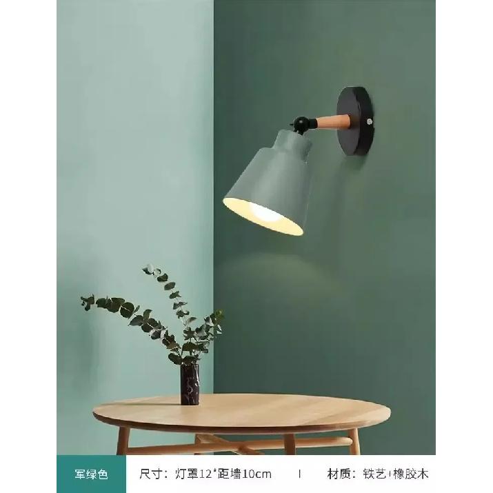 Nordisk soveværelse væglampe massivt træ LED væglamper minimalistisk kreativ stue gang natbord lampe Dekorativ belysning