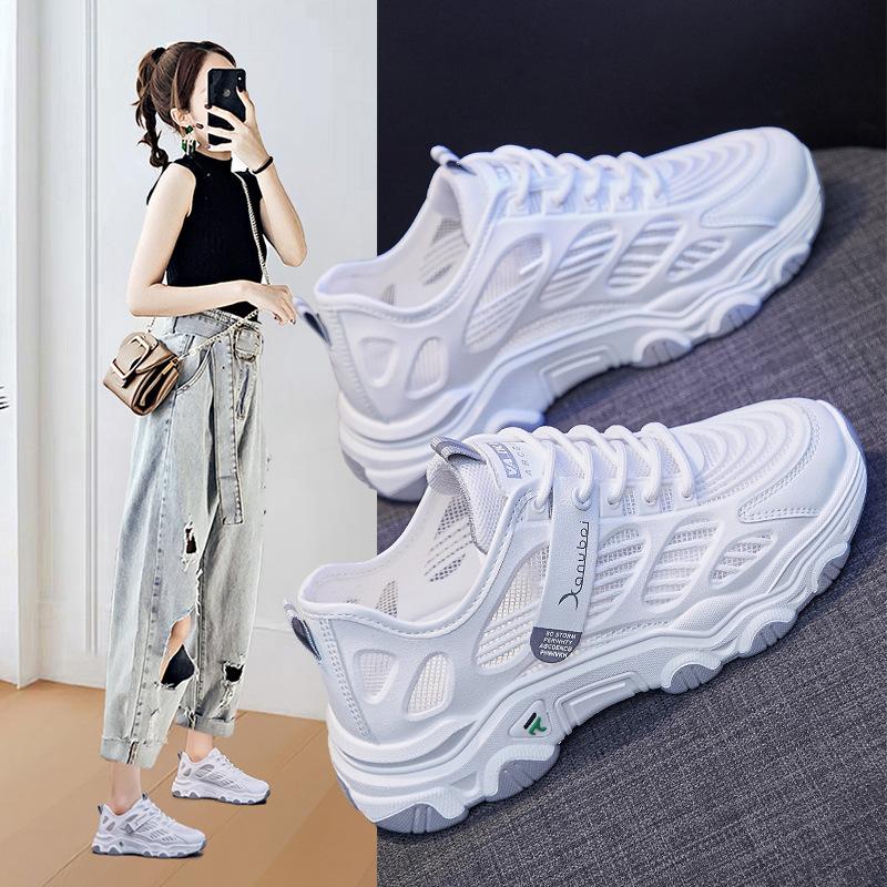 Fashion Dad Shoes Girl 2025 Summer New Korean Edition Breathable Mesh Women's Shoes Trendy Versatile Student Running Sneakers