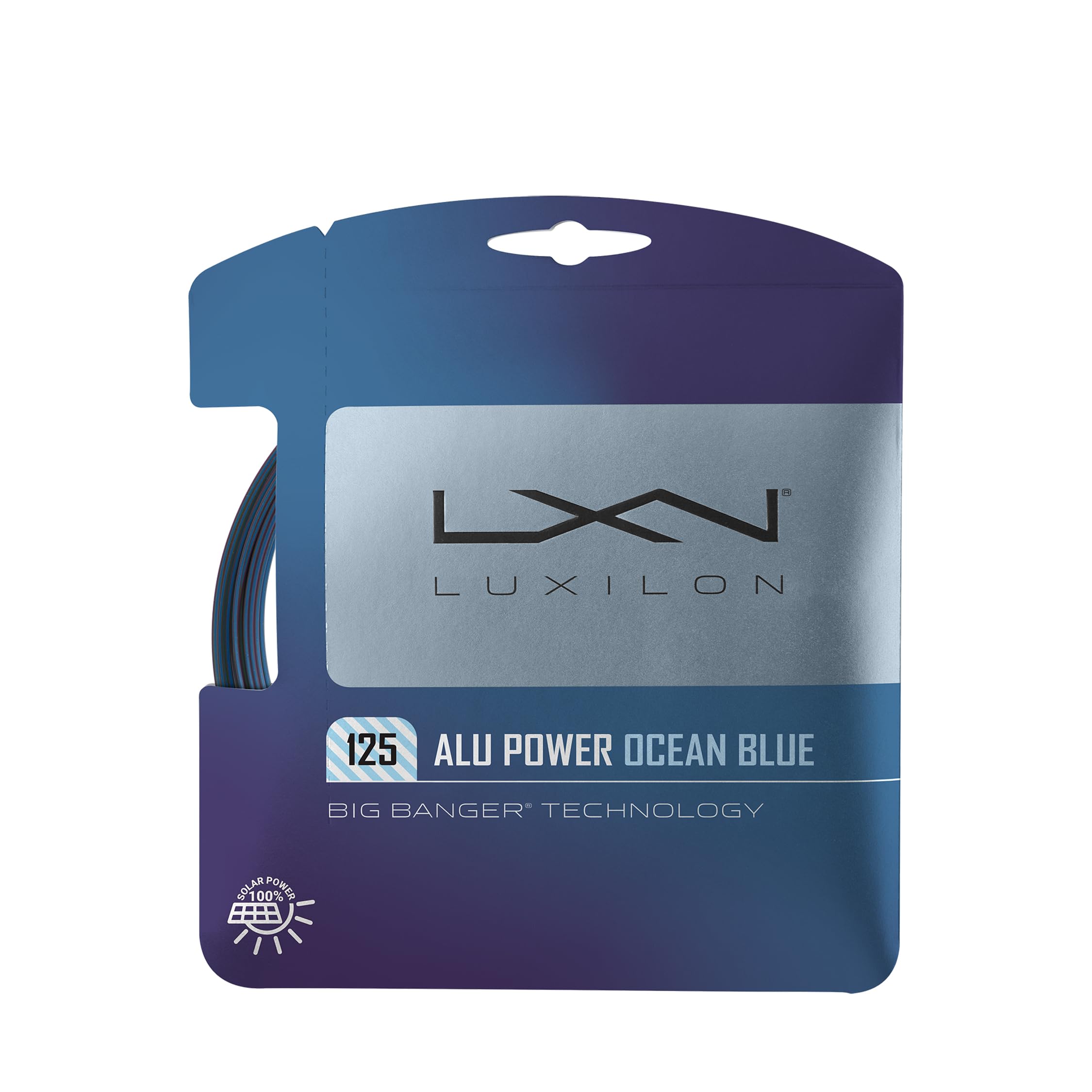 LUXILON Tennis String, ALU POWER OCEAN BLUE 125, Blue x Purple, WR8309501125
