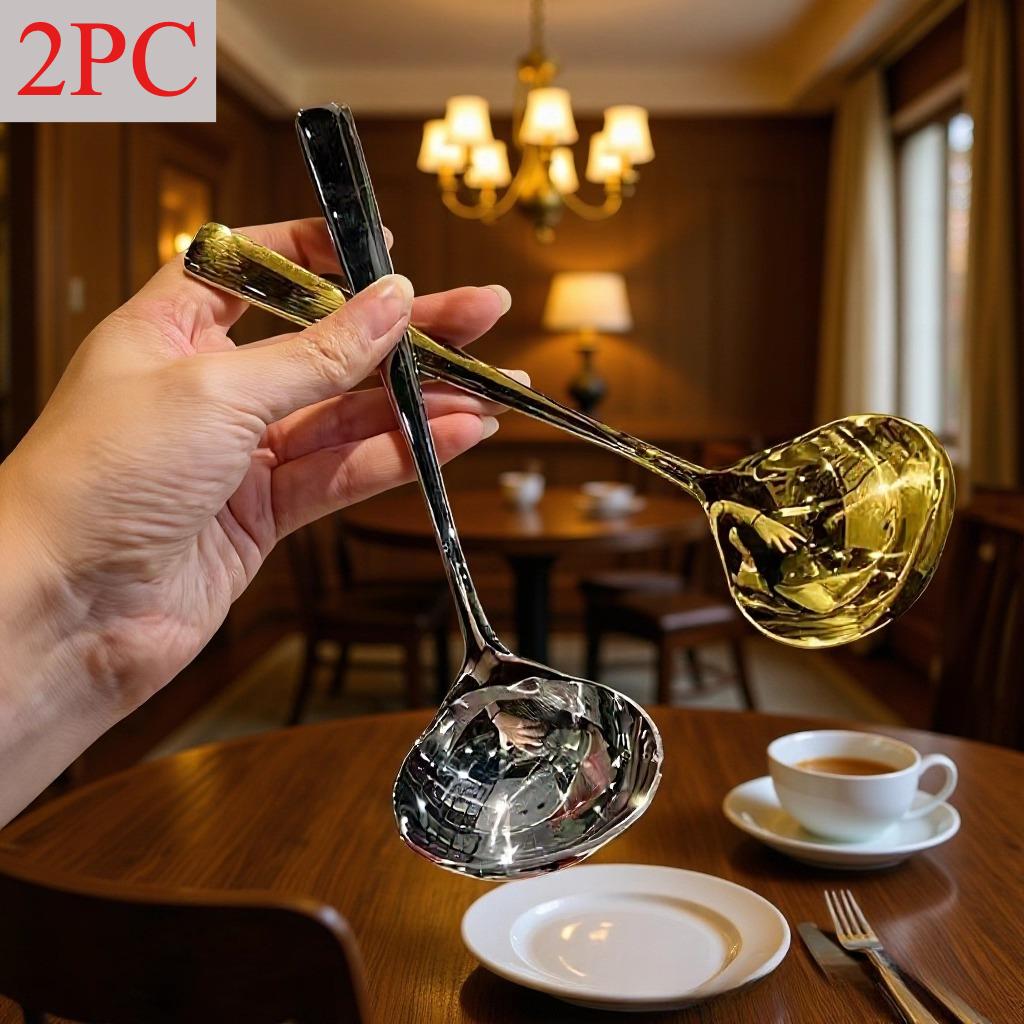 Суповая ложка из нержавеющей сталиЛожка для подачи супа Ложка с большой головкой Ложка для каши Питьевая ложка Глубокая суповая ложка