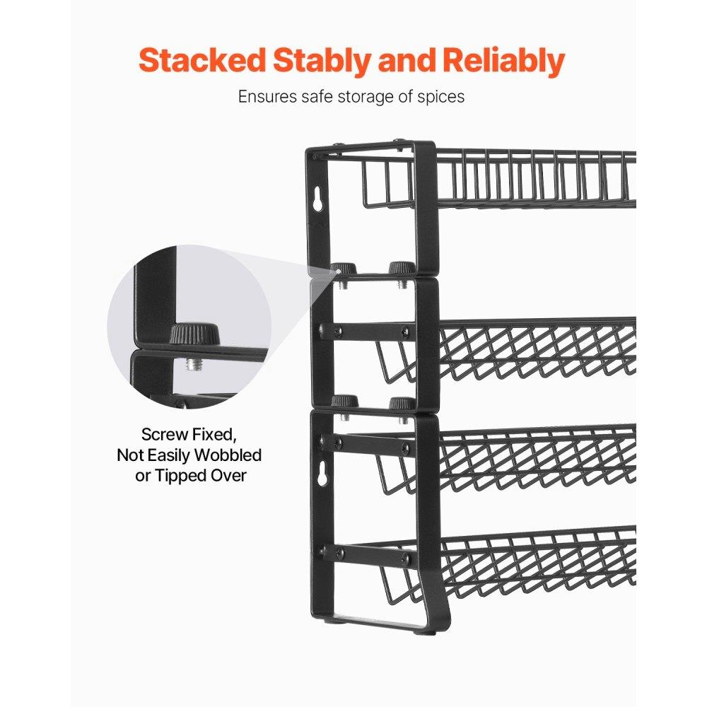 Spice Rack Organizer for Kitchen for Cabinet and Countertop Seasoning Storage Organizer 18x11 Inches