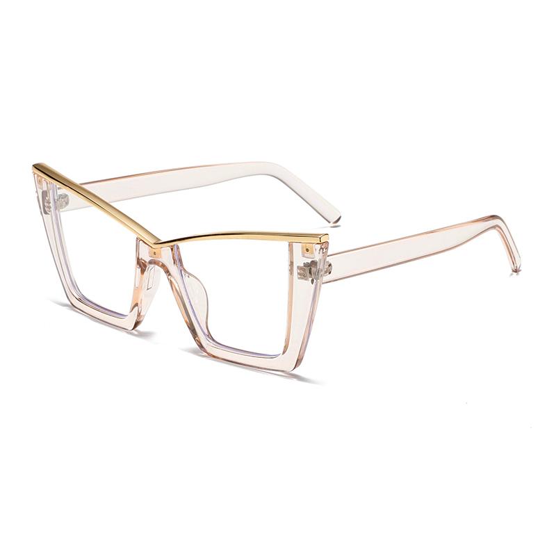 Vintage Cat Eye Optical Frames Women Fashion Oversized Candy Color Rim Glasses Trendy Stylish Blue Light Blocking Eyewear