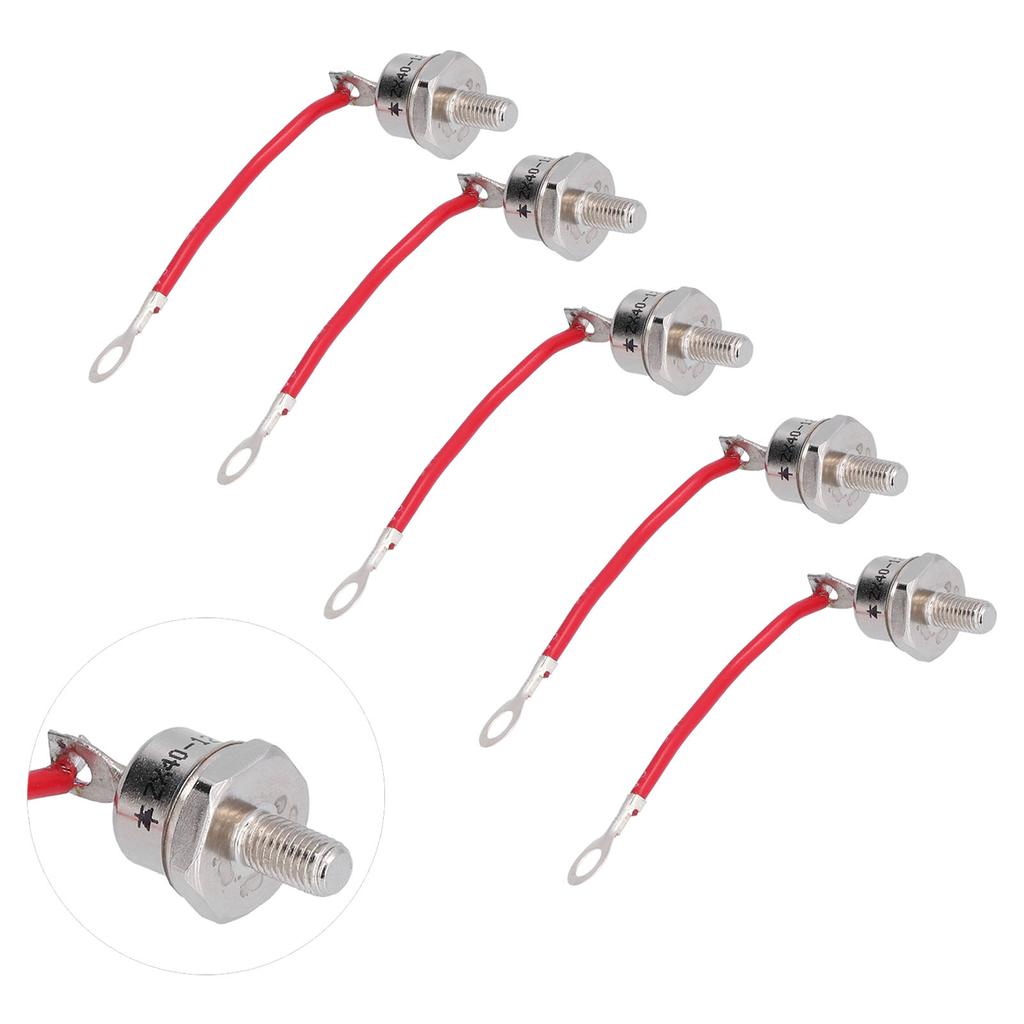 5 Pcs Rectifier Diode 1200V 40A Heat Dissipation Forward Silicon Power Rectifier Diode ZX40‑12