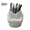 Artistic Stationery Storage Container 3D Printed Crossed Arms Hoodie Pen Holder, Large Capacity Desktop Organizer, Solid Decorative Holder for Office