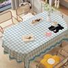 Cartoon Tablecloth Waterproof And Oil-Proof Leave-In Cream Tablecloth Dining Table Cloth Pvc Coffee Table Cloth Kindergarten Plaid Chair