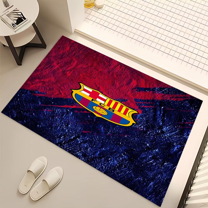 1pc FC Barcelona Print Area Rug - Soft, Washable Non-Slip Indoor Mat, Living Room, Home Office Decorative Rug,Office Decorative