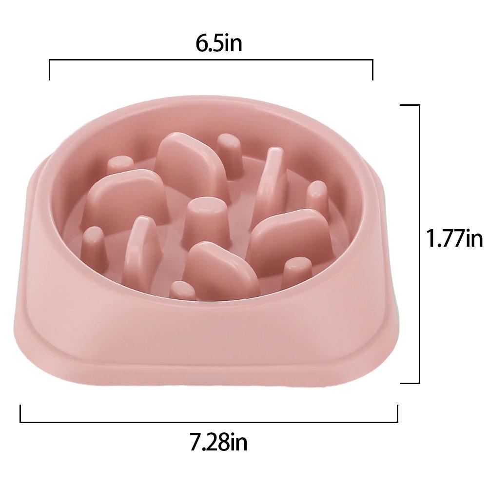 

Pet Dog Slow Feeder Bowl Anti Choking Slow Feeder Dish Bowl Non-Slip Puzzle Dog Food Bowls for Small Dogs and Cats Fast Eaters M рожевий