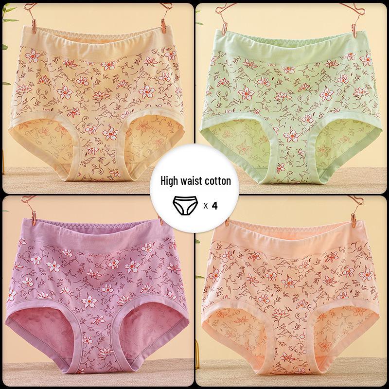 Mom’s Style Cotton High-Waisted Plus Size Briefs for Women