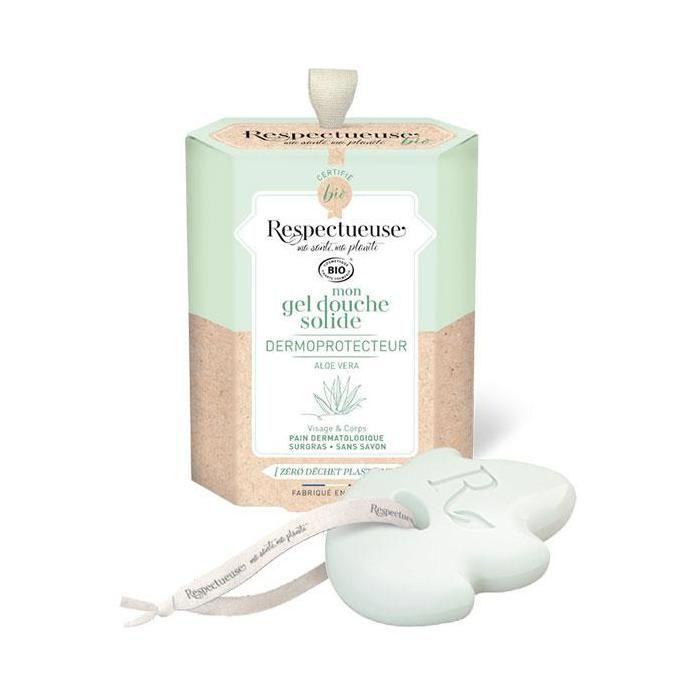 Respectueuse Mon Gel Douche Solide Dermoprotecteur Aloé Vera Bio 75g