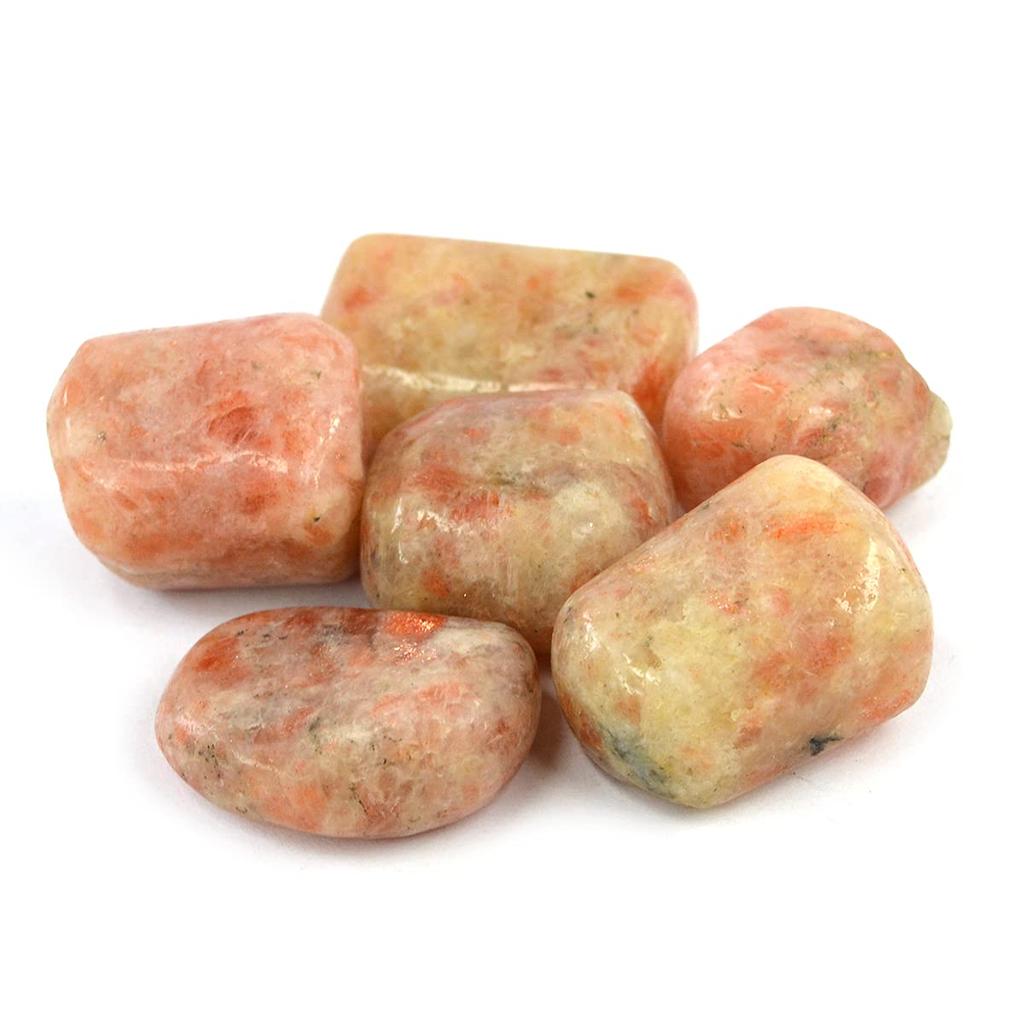Reiki Crystal Products Natural Sunstone Tumble Stone Raw Rough Stone Tumbled Pack of 50 Gram