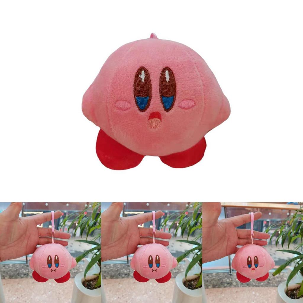Adorable Cartoon Kirby Keychain Plush Doll Cute Animal Bag Charm Decor 10cm Soft Toy