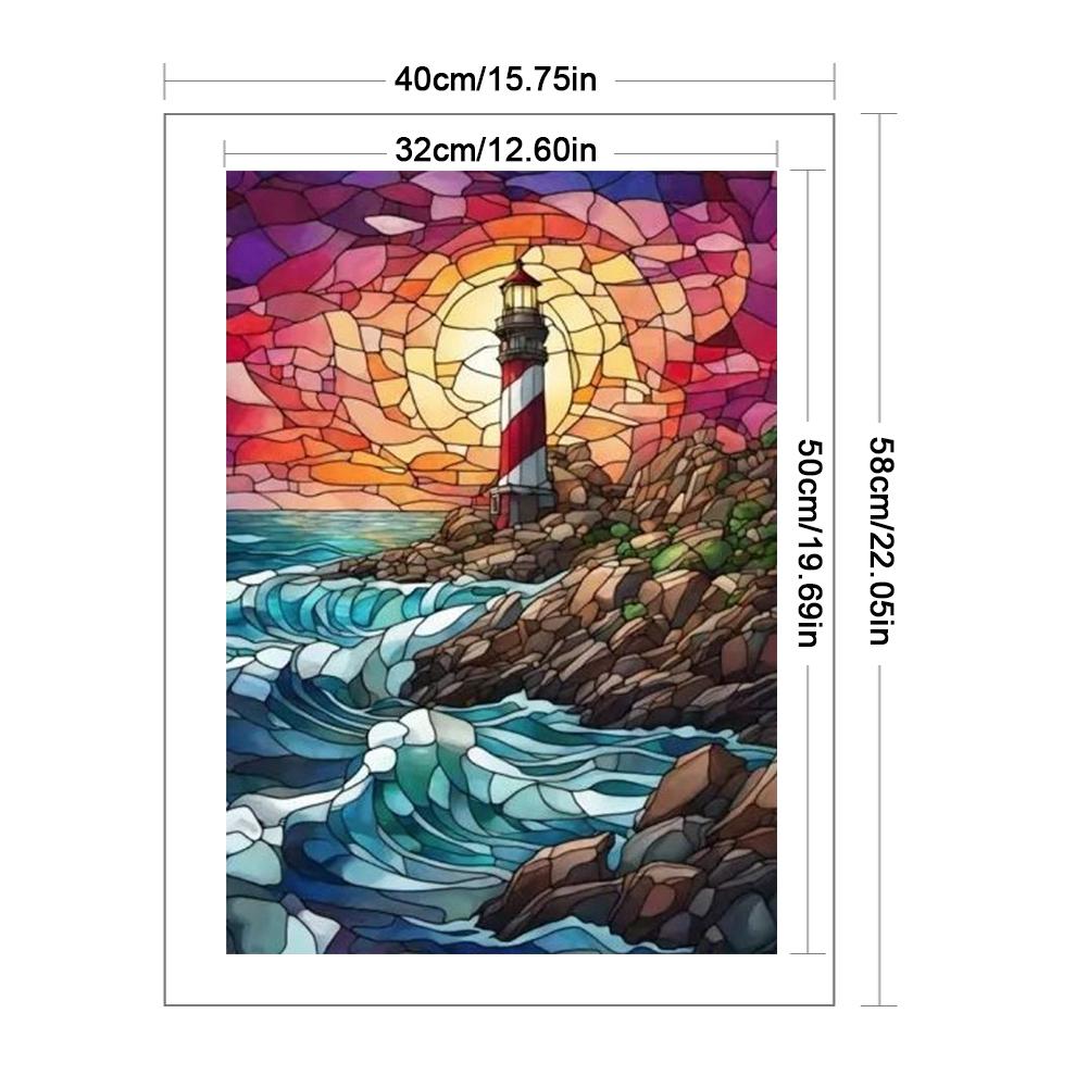 Zestaw do haftu krzyżykowego z kotem Zestaw do haftu krzyżykowego ze szklanym witrażowym latarnią morską Zestaw do haftu DIY 11CT Zestaw do rękodzieła Dekoracja domu Ozdoby