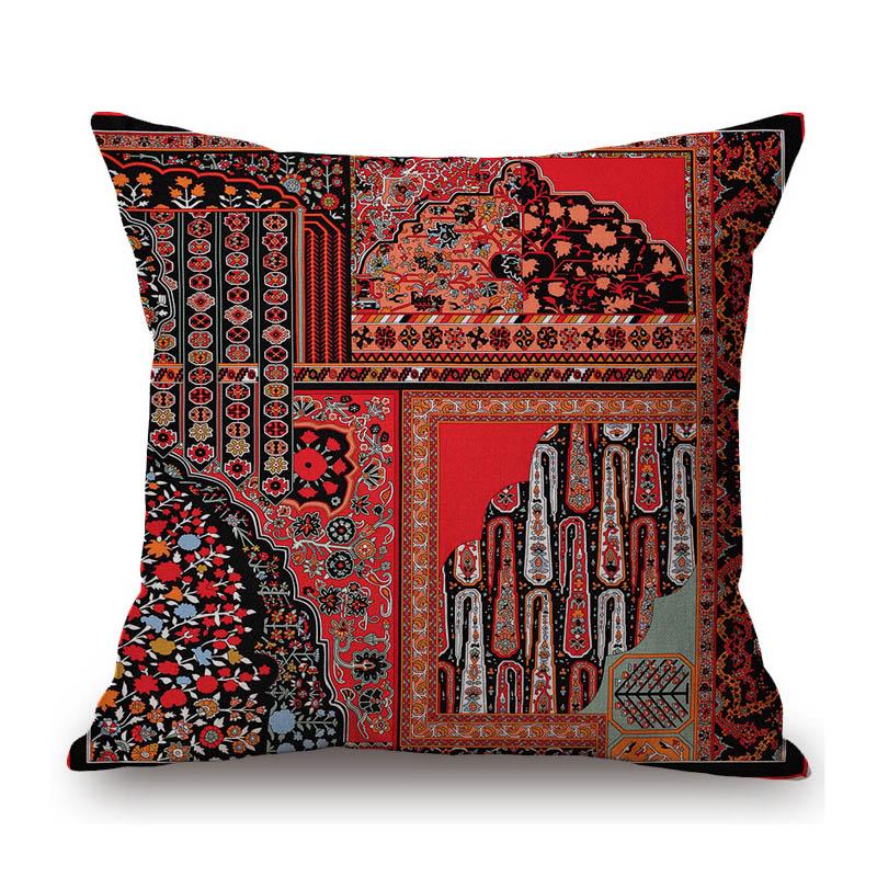 Luxury Classic Flower Pattern Elephant Animal Decorative Cotton Linen Sofa Pillow Cover Modern Aesthetic Art Cushion Cover Case
