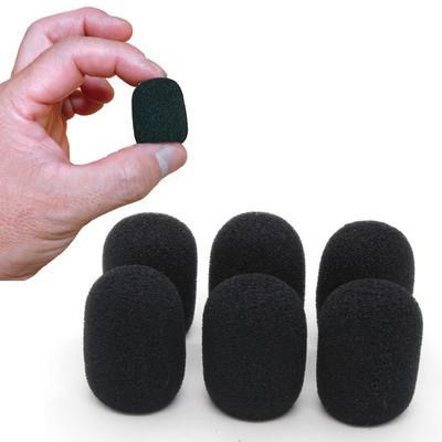 FUJIMORI Microphone Sponge Microphone Microphone Set of 6 Inner Diameter Headset/Intercom Windscreen, Noise-Blocking Cover, (8mm (For Headsets))