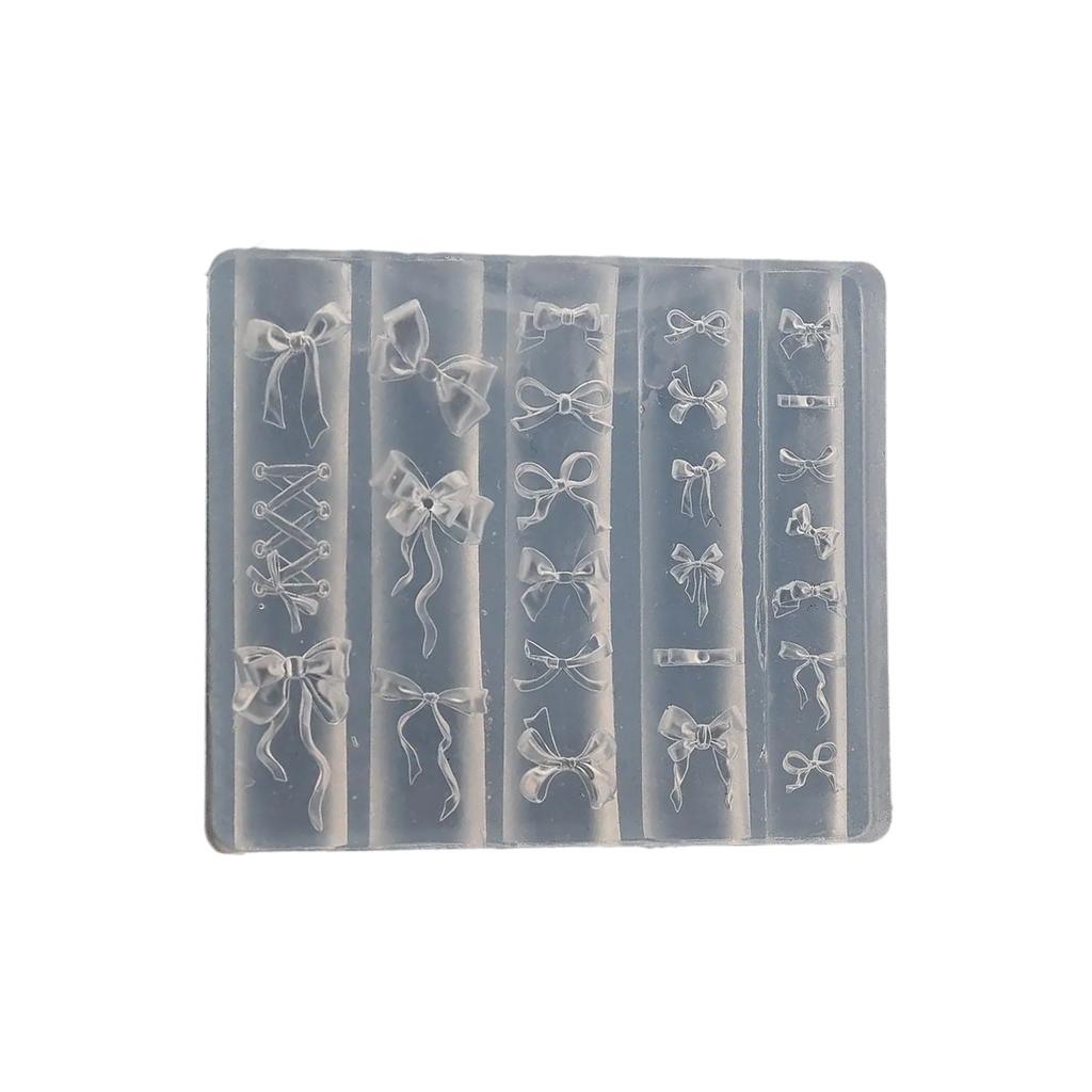 Elegant Bowknot Silicone Mould Set for Creating 3D Nail Art Earrings and Necklaces Crafting Tool Fashion Statement