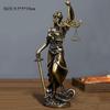 Statua di Personaggio Retro Europea Scultura Mitologia Greca Themis Dea della Giustizia Statuetta Zeus Decorazione Scrivania Ufficio Casa