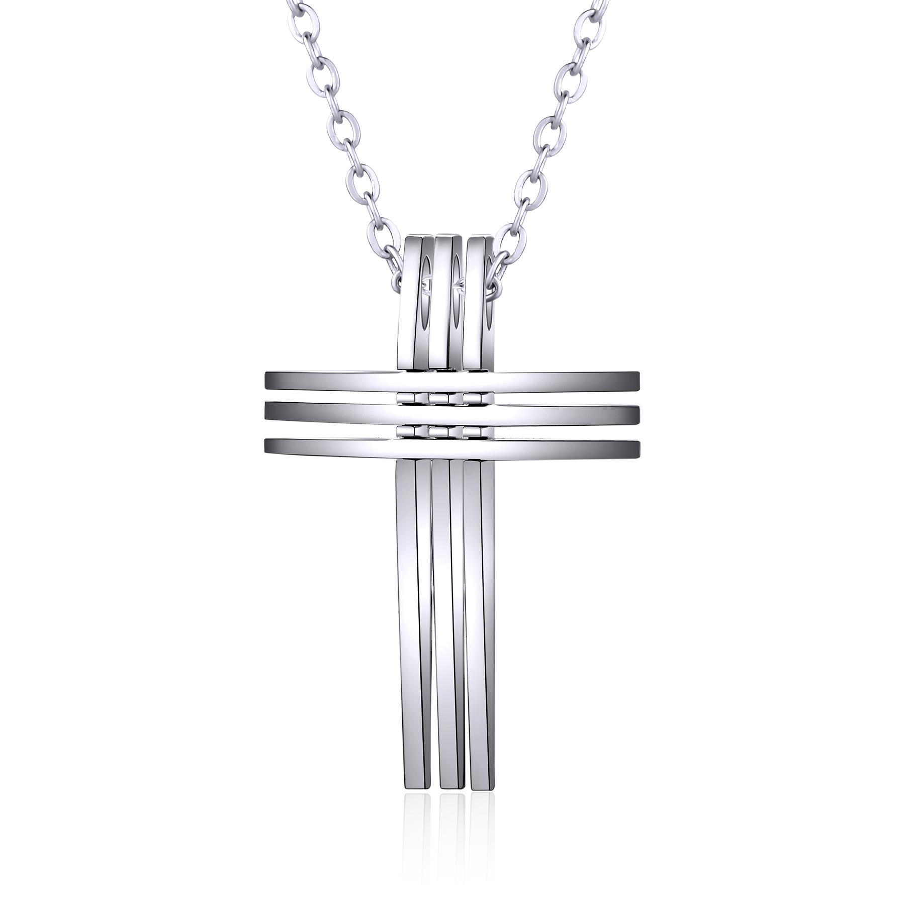 Fashion Cross Necklace For Women s/Men s Stainless Steel Pendant Necklace Charm Chain Hip Hop Jewelry Drop shipping