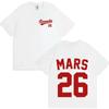 Sänger Bruno Mars Harajuku Buchstaben Print T-Shirt Herren Damen Ästhetischer Beidseitiger Druck 90er Kurzarm T-Shirt