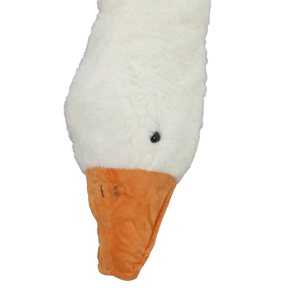 Stuffed Animal Toy Big White Goose Shape Simulation Design Cute Beautiful Soft Comfortable Plush