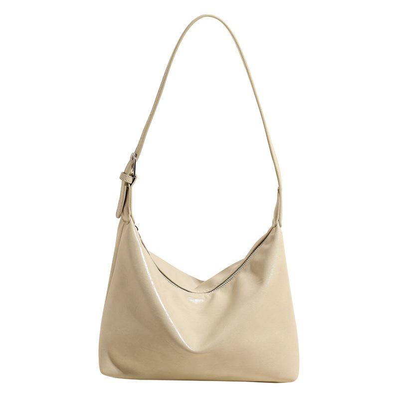 

Модная повседневная наплечная сумка Новая однотонная сумка под мышкой Глянцевая мягкая кожа Сумка для поездок на работу Сумка-мессенджер no pendant зелёный