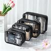 Large Capacity Transparent Waterproof PVC Cosmetic and Toiletry Travel Bag with Portable Zipper