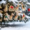 Christmas Countdown Calendar 24 Days Giraffe Advent Calendar, 2D Acrylic Figure Holiday Desk Decor Collectible Animal Ornaments for Xmas Tree,