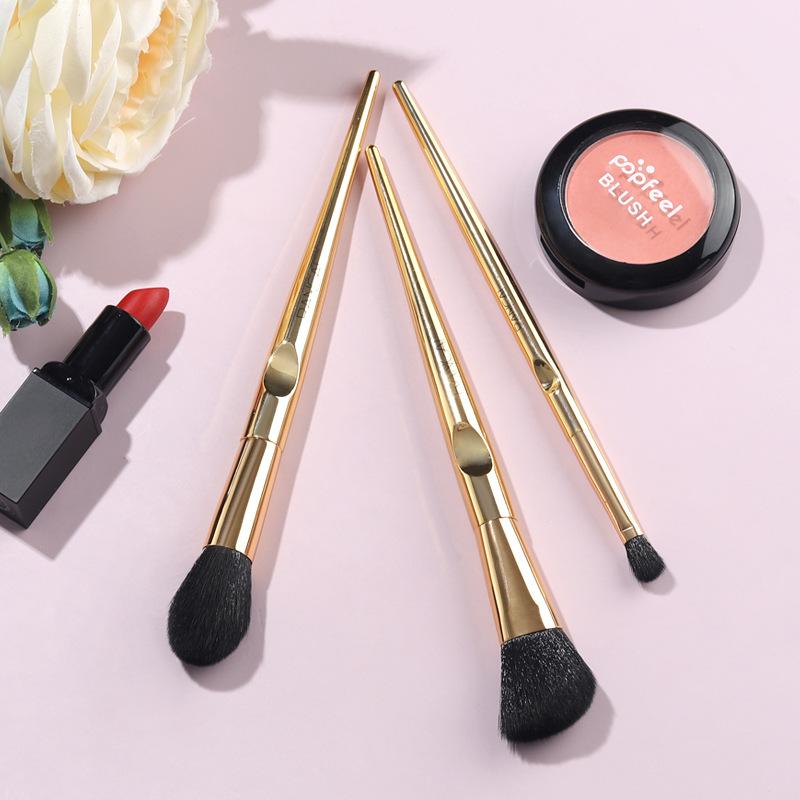 Eyeshadow Brush Foundation Makeup Brush Cover Brush Eye Smudge Brush Three Pcs Round Head Finger Handle Beauty Tool