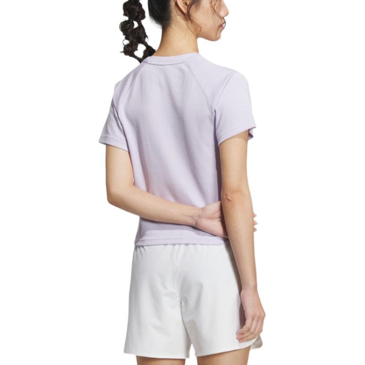 Adidas Sportswear Tee Women Tops Light-Purple IY0726