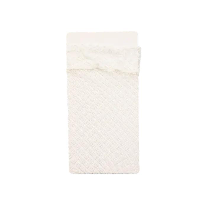 Diamond Lace Fishnet Half Stockings (Ivory)