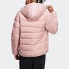 Adidas Neo Logo Print Kapuzen Langarm Daunenjacke Unisex Oberbekleidung Pink HY9638