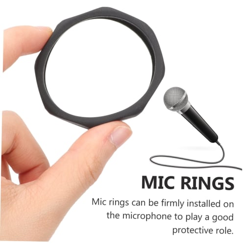 AGFELO 5-Piece Handheld Microphone Ring, Anti-Rolling Protective Ring for Microphones, Anti-Drop Ring for Wireless Charger Stand, Anti-Rolling Microph