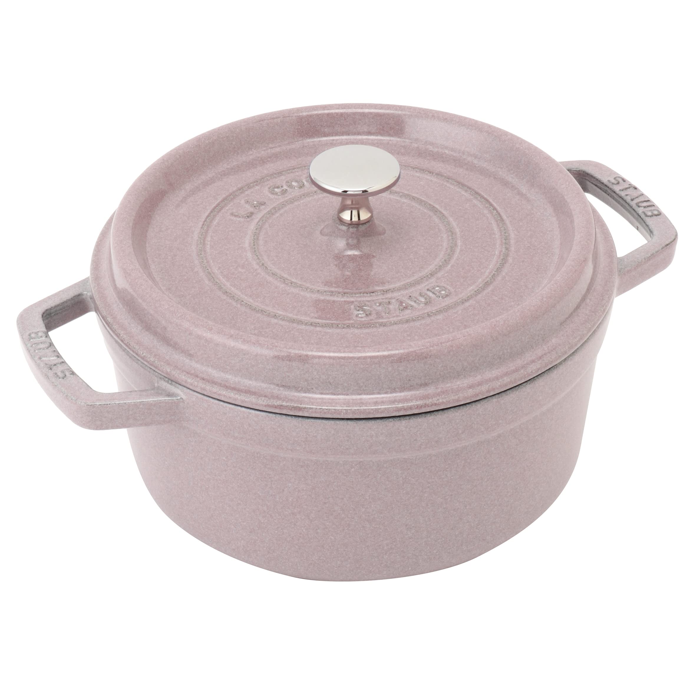

Staub Cocotte Round Chiffon Rose Оба эмалированных горшка ручной работы, совместимые с IH японским продуктом с серийным номером La Cocotte Round Pico 22 см [Авторизованный номер]