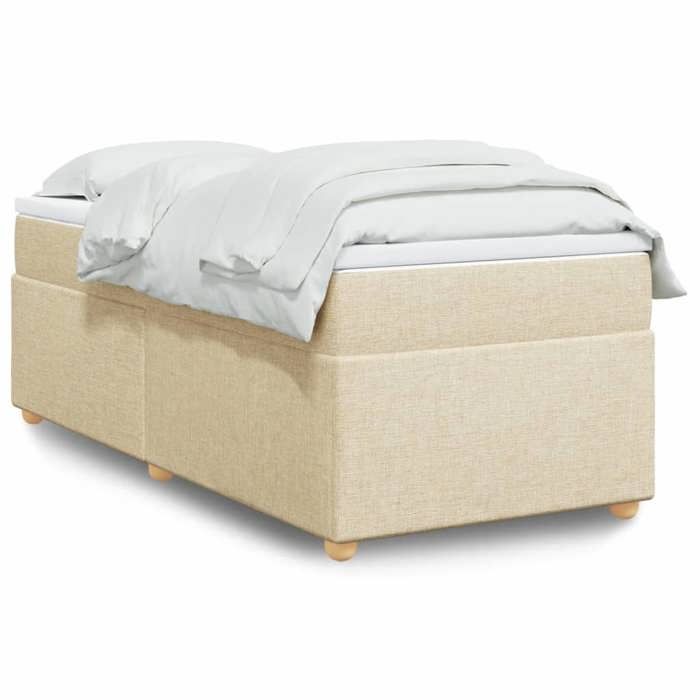 Maison Exclusive - Sommier à lattes de lit avec matelas Crème 80x200 cm Tissu