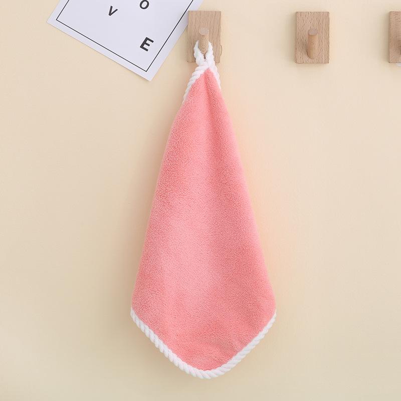 Korallensamt, quadratisches Handtuch, Kindergarten-Kleinhandtuch, universelles Sabberhandtuch, Handwischtuch, eingewickelte Taschentücher