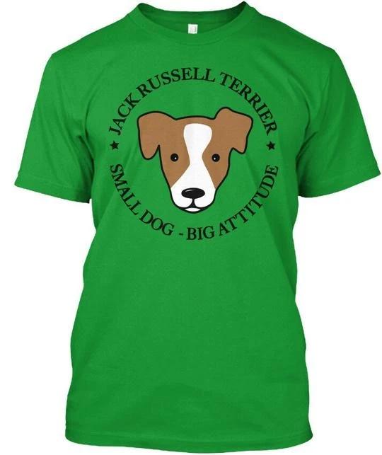 

Fun Jack Russell Terrier Small Dog Big Attitude T shirt Made in USA S to 5XL M