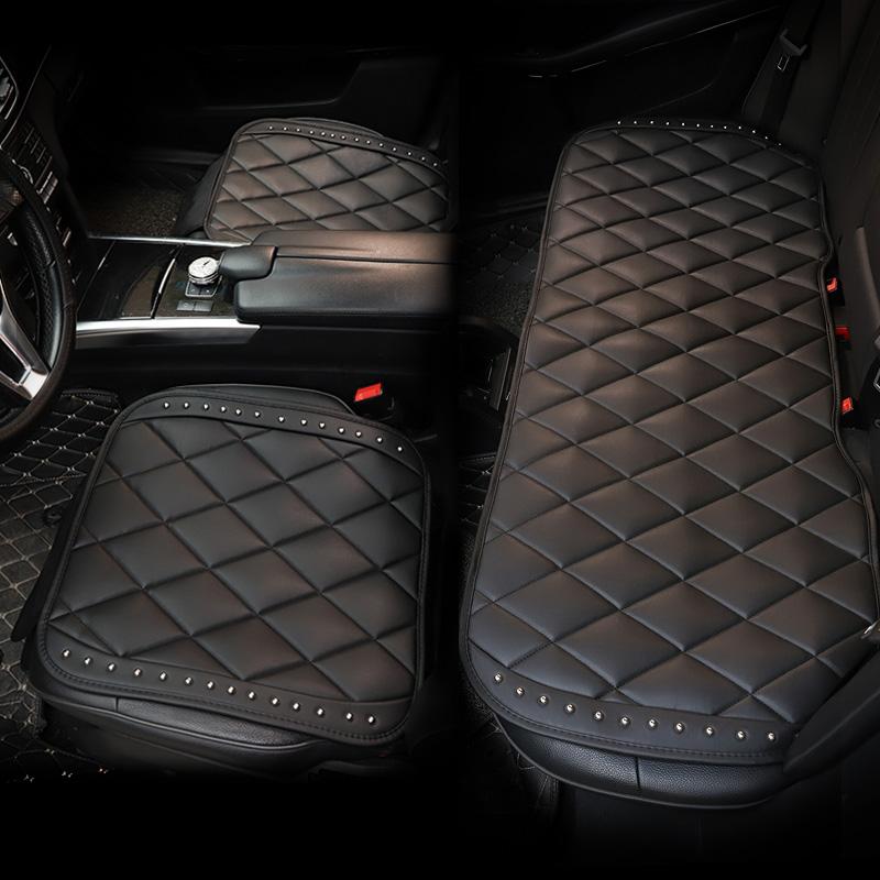 Top Quality Universal Car Seat Cushion For Man Women Fashion Rivet PU Leather Auto Seat Covers Pad Protector Auto Accessories