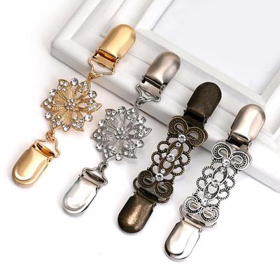 Sweater Duck Mouth Clips for Cardigans Vintage Shawl Cloak Clasp Rhinestone Cinching Clip for Women Shawl Shirt Dress