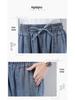 Tencel Women's Summer Slimming Ice Silk Capri Jeans - 2025 Petite Straight Leg Mom Pants