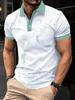 2026 Men's Summer Best-Selling Simple Patterned Printed Short-Sleeved Polo Shirt for Outdoor Leisure and Fashion