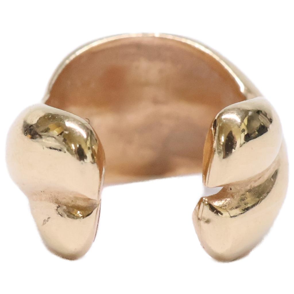 Ete K10 Cross Design Single Ear Cuff Earring Yellow GoldUsed